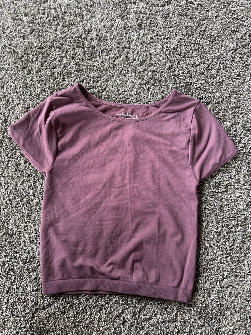 Intimately by Free People XS- Small Scoop Neck Short Sleeve Top in Dusty Mauve